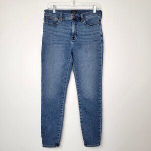 J.Crew Factory 9" Mid rise Skinny Ankle Length Jeans Medium Wash
